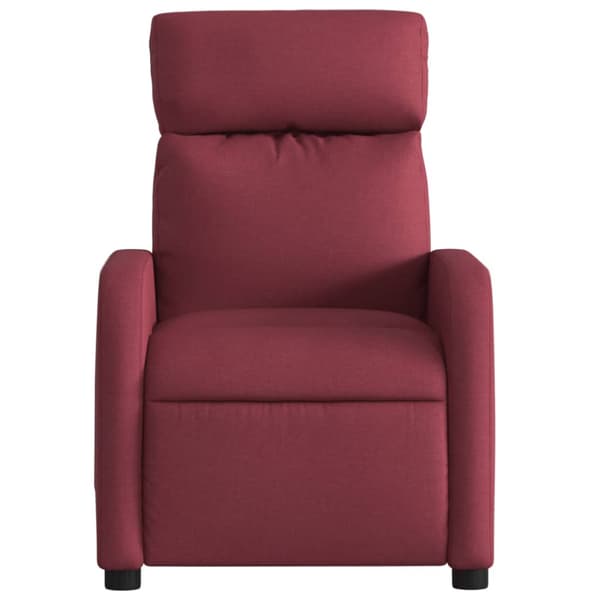 Massagefåtölj vinröd tyg