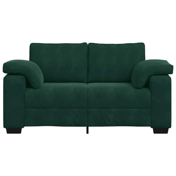 Tvåsitssoffa mörkgrön 160x77x82 cm sammet