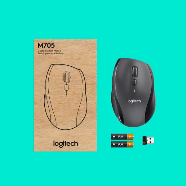 Logitech Customizable Mouse M705 datormöss högerhand RF Trådlös Optisk 1000 DPI