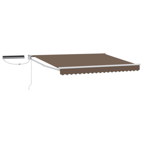 Elektrisk Retraktabel Markis Taupe 100% Polyester och Aluminium