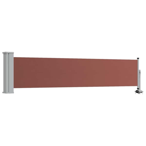 Infällbar sidomarkis 60x300 cm brun