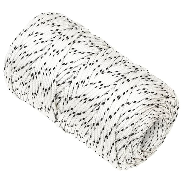 Båtlina flätad vit 2 mm x 100 m polyester