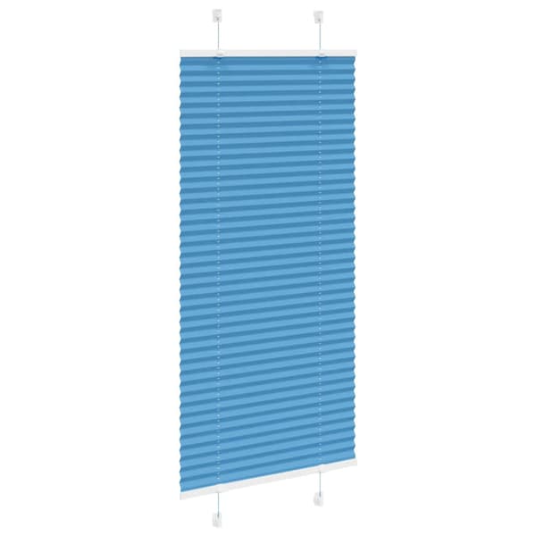 Plisserad persienn blå 65x100cm tyg bredd 64,4cm polyester