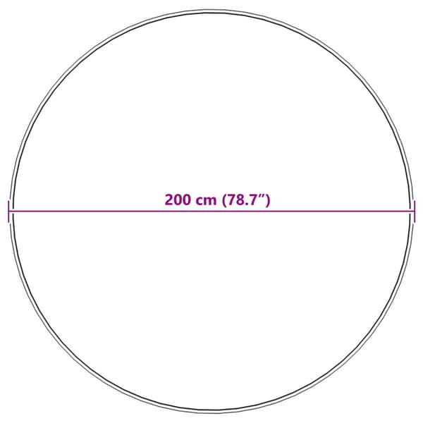 Fuskfäll matta TAFALLA Beige Ø 200 cm Polyester