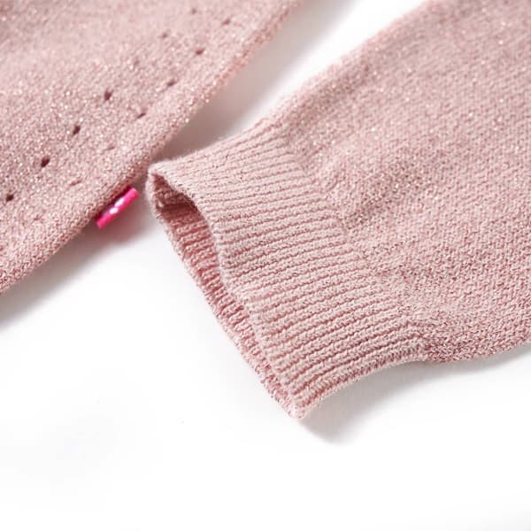 Stickad kofta för barn mjuk rosa 116