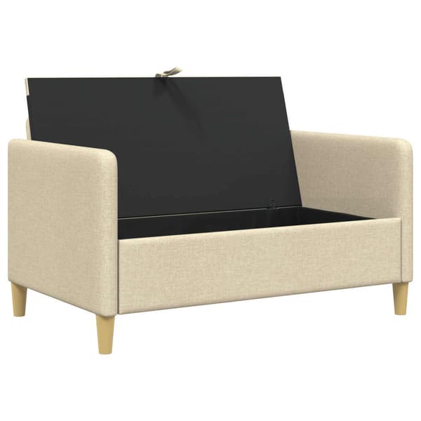 Soffa med förvaring Gräddvit 122 x 78 x 87 cm Polyester