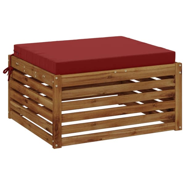 1-delad Sittdyna SOEST 100% Polyester Vinröd 80 x 80 x 7 cm