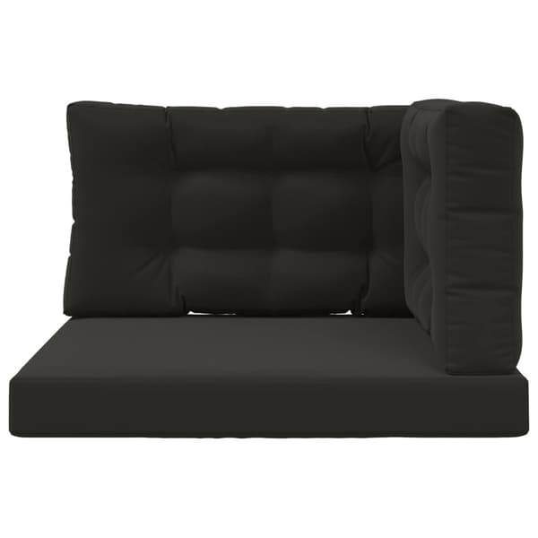 Utomhus Soffa Kudde 3 pcs Svart Polyester