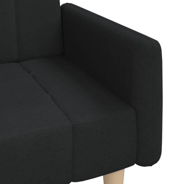 Bäddsoffa 2-sits svart tyg