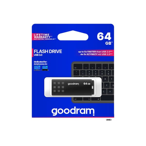 GOODRAM UME3 - USB flash-enhet - 64 GB