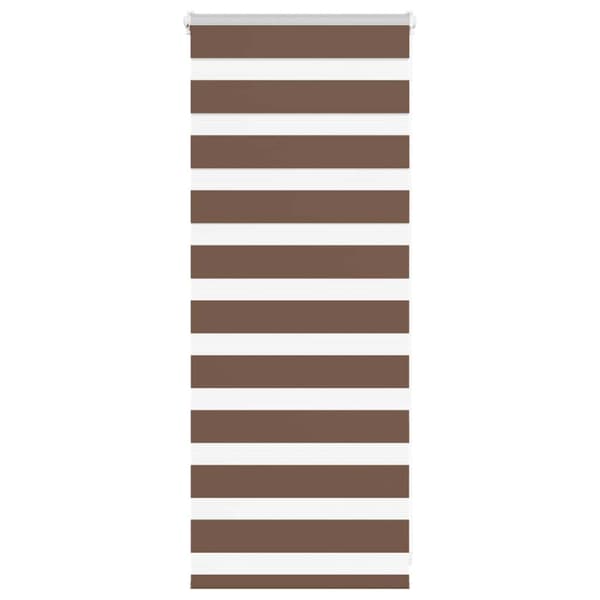 Rullgardin zebra brun 55x100 cm tyg bredd 50,9 cm polyester