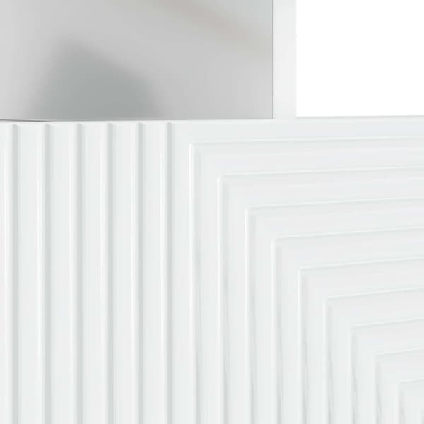 LED TV-skåp Vit högglans Konstruerat trä