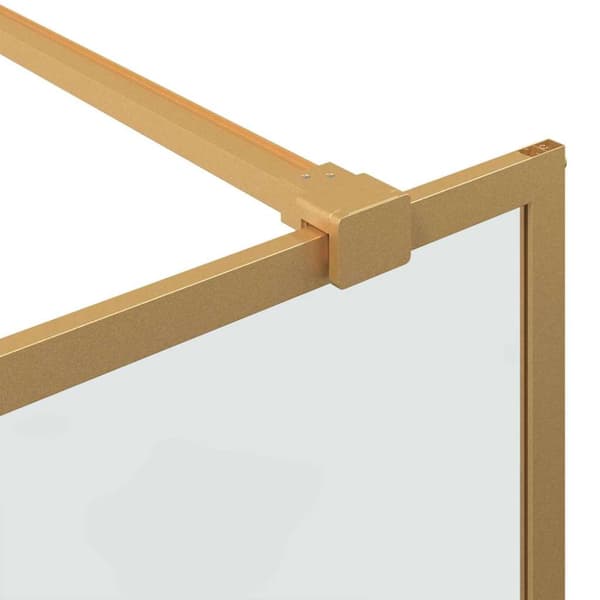 Walk-in Duschvägg Guld 90 x 195 cm härdat glas