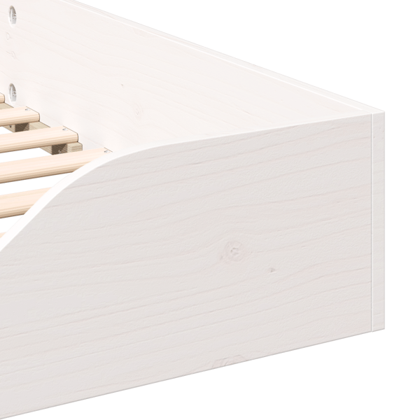 Sängram Vit 80 x 210 cm Massiv furu
