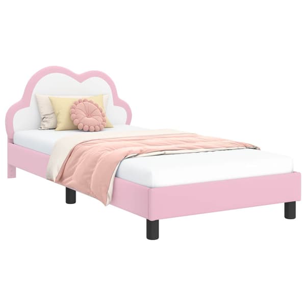 Barnsängram med sänggavel Rosa 80 x 200 cm PU
