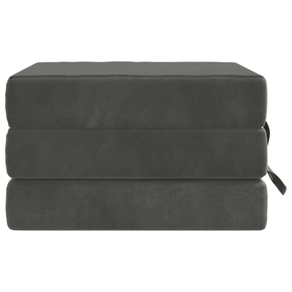 Fällbar Soffbed 90 x 63 x 45 cm Mörkgrå