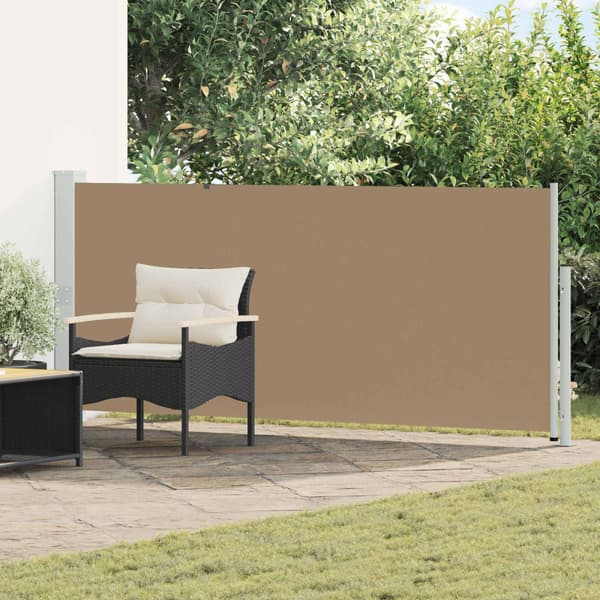 Utfällbar sidomarkis Taupe 500 x 140 cm Polyester