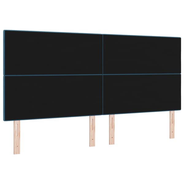 Huvudgavel Mörkblå 200 cm Sammet