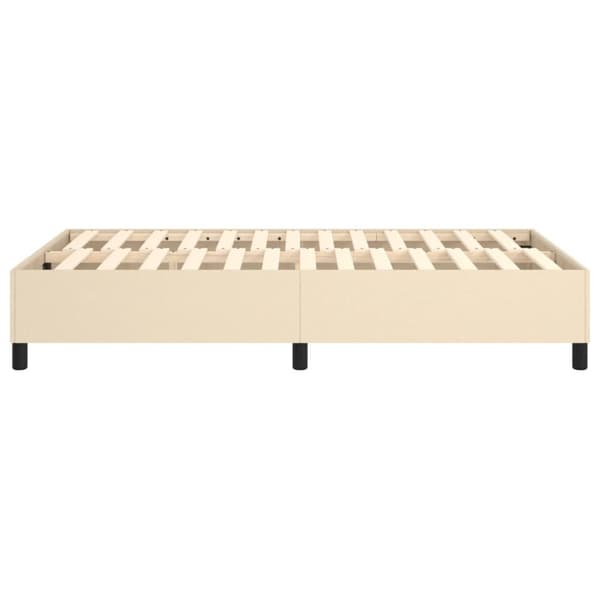 Boxspring-sängram gräddvit 120x200 cm tyg