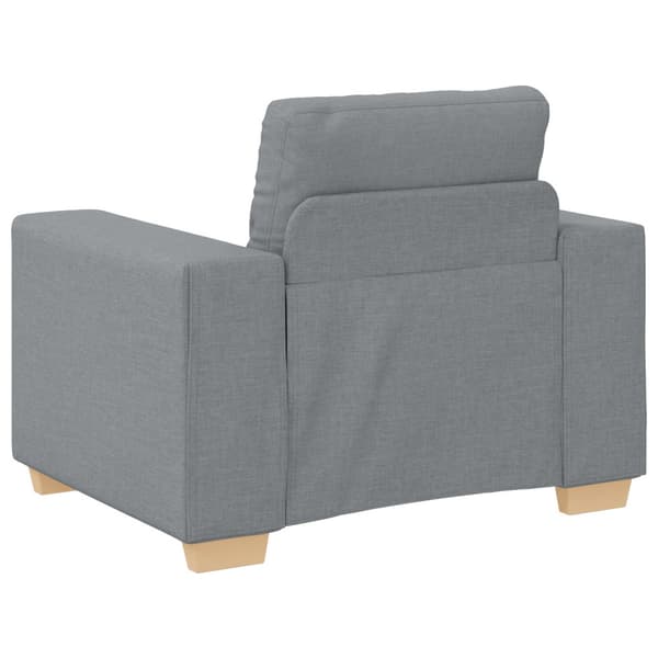 Soffa 3 st Ljusgrå Linnenblandad tyg