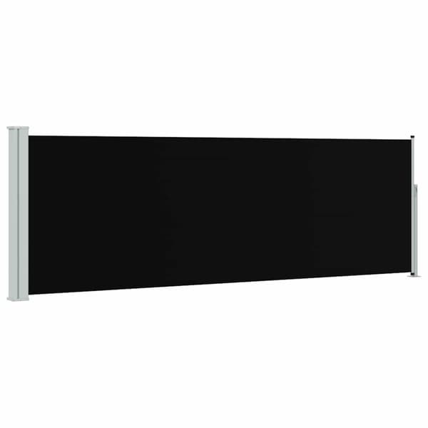 Infällbar sidomarkis 100x300 cm svart
