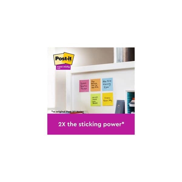 Notes POST-IT SS rec 102x152mm sort 4/fp