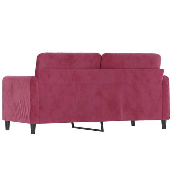 2-sitssoffa vinröd 140 cm sammet