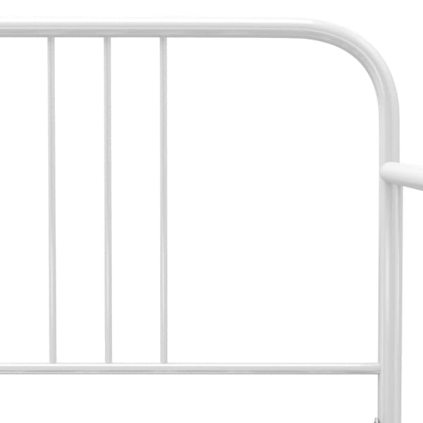 Sängram bäddsoffa vit metall 90x200 cm