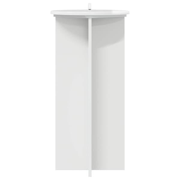 Växtställ 2 pcs Vit högglans 40 x 40 x 80 cm Konstruerat trä