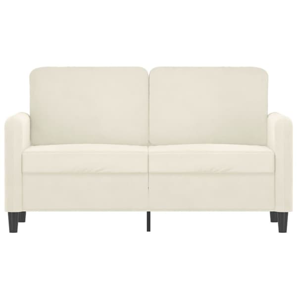 2-sitssoffa gräddvit 120 cm sammet