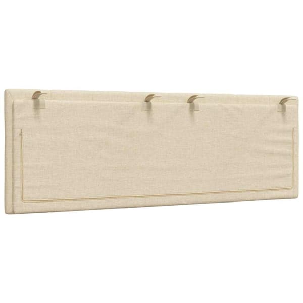 Headboard Cushion "Hanko" Cream 120 cm Fabric