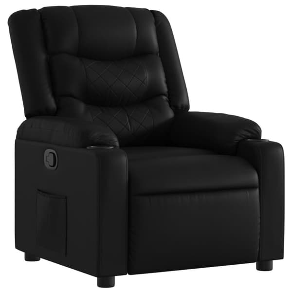 Reclinerfåtölj svart konstläder