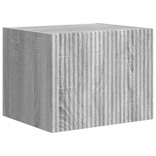 TV väggskåp set Väggmonterad 6 pcs Grå Sonoma