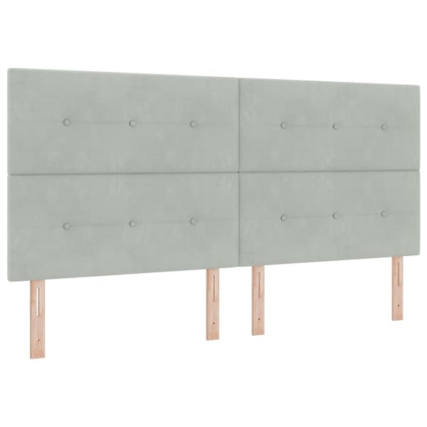 Huvudgavel Ljusgrå 200 cm Sammet