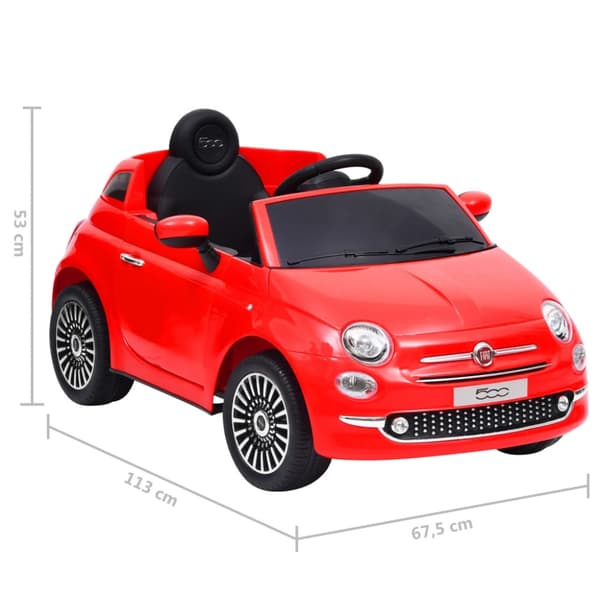 Elbil för barn Fiat 500 röd