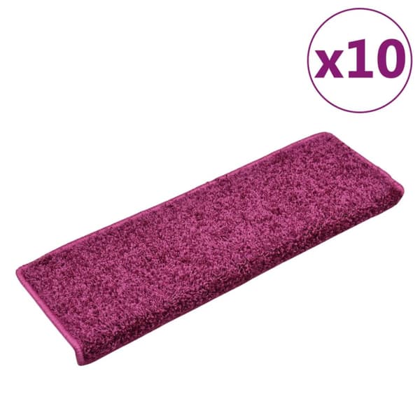 Trappmattor 10 st 65x21x4 cm violett rektangulär kant