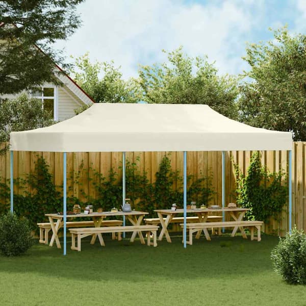 Pop-Up hopfällbart partytält 3x6 m gräddvit