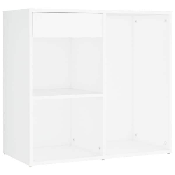 Sminkbord LED vit konstruerat trä