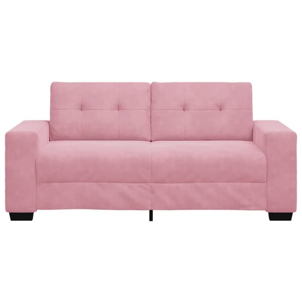 Tvåsitssoffa rosa 180x77x82 cm sammet