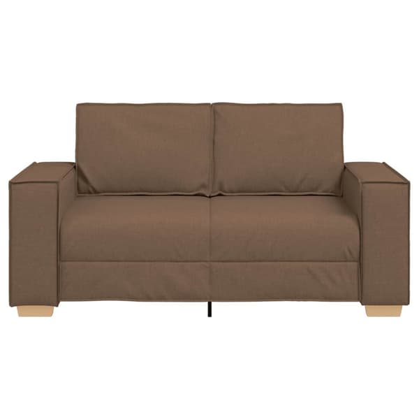 2-sitssoffa brun 160x78x84 cm tyg