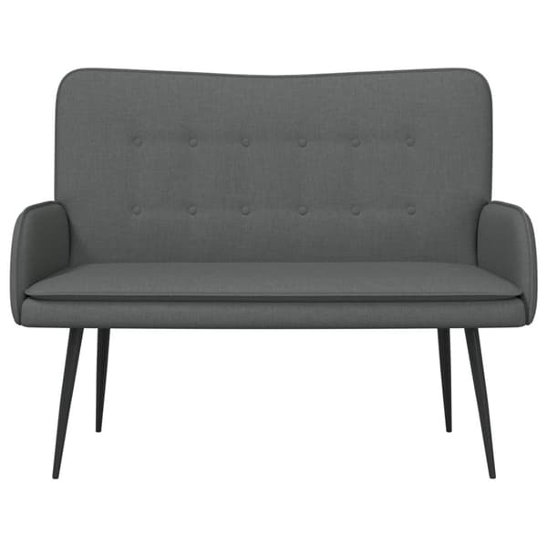 2-sits soffa Mörkgrå 115 x 61 x 87 cm tyg