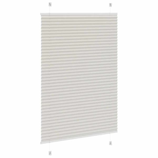 Plisserad persienn ljusgrå 100x100 cm tyg bredd 99,4 cm