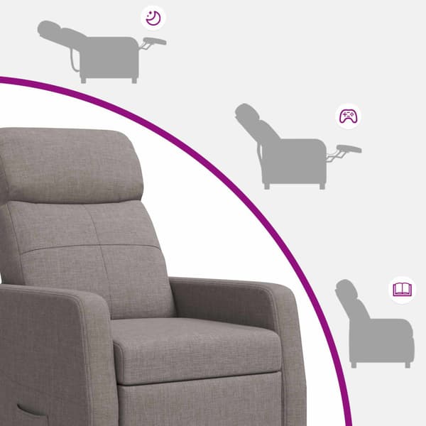Recliner Taupe Tyg