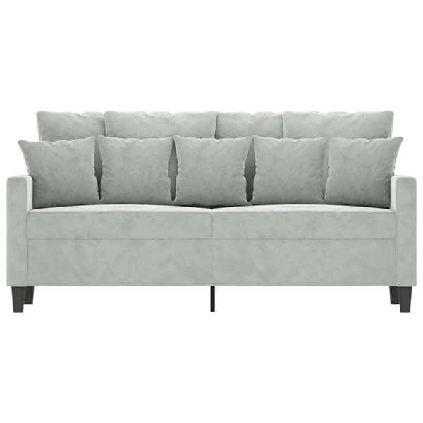 2-sitssoffa ljusgrå 140 cm sammet