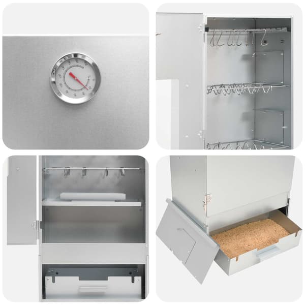 Röko 3 st 44,5 x 29 x 110 cm Galvaniserat stål Silver