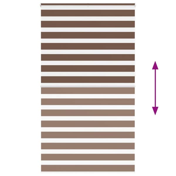 Rullgardin zebra brun 120x230 cm tyg bredd 115,9 cm polyester