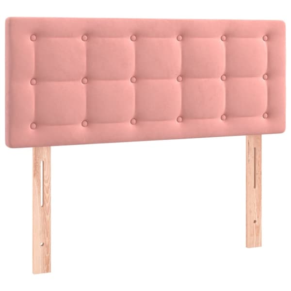 Ramsäng med madrass rosa 80x200 cm sammet