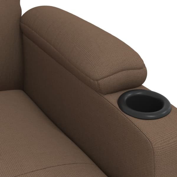 Elektrisk reclinerfåtölj Brun tyg