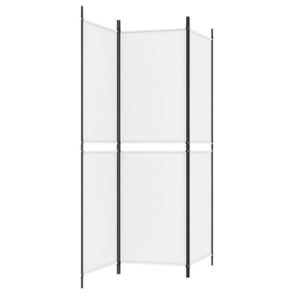 Rumsavdelare 3 paneler vit 150x180 cm tyg