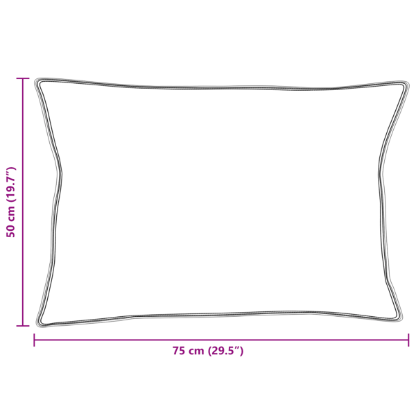 Kudde med kudde Vit 50 x 75 cm Bomull